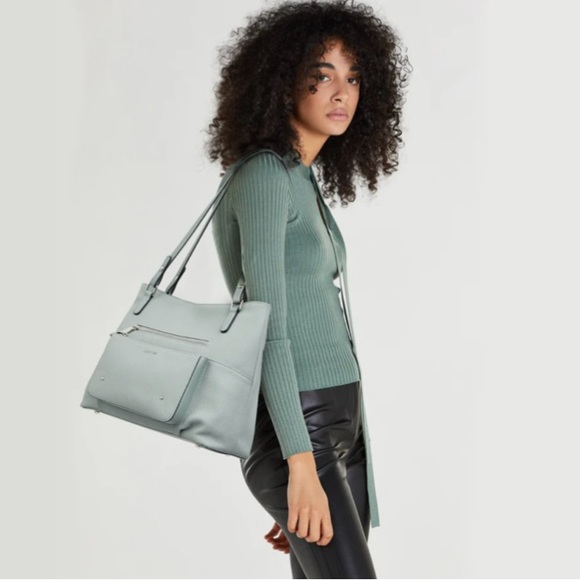 Bostanten Black Pebble Genuine Leather Tote - Picture 12 of 15